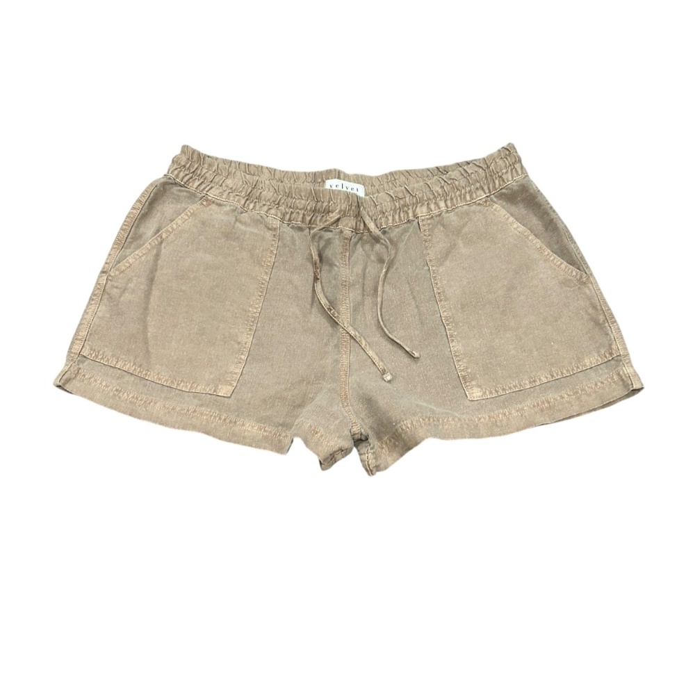 Velvet by Graham & Spencer Brown Linen Shorts Women's Size XL